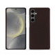 硬质真皮保护套 Samsung Galaxy S24 - Marron envoûtant ( Pantone #4e3629 ) 