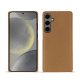 Samsung Galaxy S24 leather cover - Beige Veggie ( Pantone #dab9a1 ) 