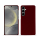 Coque cuir Samsung Galaxy S24 - Rouge Veggie ( Pantone #862633 ) 