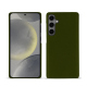 Samsung Galaxy S24 leather cover - Vert Veggie ( Pantone #68724d ) 