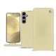 Housse cuir Samsung Galaxy S24+ - Beige ( Nappa - Pantone #ceb888 ) 