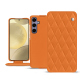 Funda de piel Samsung Galaxy S24+ - Orange - Couture ( Nappa - Pantone #ff9351 ) 