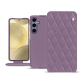 Housse cuir Samsung Galaxy S24+ - Lilas - Couture ( Nappa - Pantone #b9a3e3 ) 