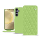 Capa em pele Samsung Galaxy S24+ - Vert olive - Couture ( Nappa - Pantone #a7c58e ) 