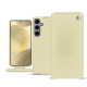 Samsung Galaxy S24+ leather case - Ivoire ( Pantone #d6d6c6 ) 