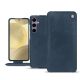 Samsung Galaxy S24+ leather case - Jean vintage ( Pantone #2f414f  ) 
