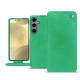 Funda de piel Samsung Galaxy S24+ - Menthe vintage ( Pantone #37b375 ) 