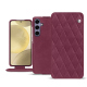Housse cuir Samsung Galaxy S24+ - Prune vintage - Couture ( Pantone #612434 ) 