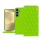 Funda de piel Samsung Galaxy S24+ - Vert fluo - Couture ( Pantone #00ab5f ) 