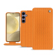 Capa em pele Samsung Galaxy S24+ - Abaca arancio ( Pantone #d77540 )