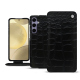 Lederschutzhülle Samsung Galaxy S24+ - Crocodile nero ( Noir / Black) 