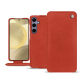 Samsung Galaxy S24+ leather case - Arange clouquié ( Pantone #D33108 )