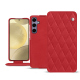 Funda de piel Samsung Galaxy S24+ - Rouge troupelenc - Couture ( Pantone #AB191A )