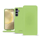 가죽 커버 Samsung Galaxy S24+ - Vert olive PU ( Pantone #a7c58e )