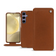 Samsung Galaxy S24+ leather case - Marron Veggie ( Pantone #95614d ) 