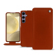 Housse cuir Samsung Galaxy S24+ - Orange Veggie ( Pantone #cb6015 ) 