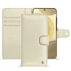 Samsung Galaxy S24+ leather wallet case - Blanc ( Nappa / White ) 