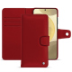 Samsung Galaxy S24+ leather wallet case - Rouge ( Nappa - Pantone #d50032 ) 