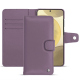 Capa de couro para carteira Samsung Galaxy S24+ - Lilas ( Nappa - Pantone #b9a3e3 ) 