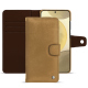 Étui portefeuille cuir Samsung Galaxy S24+ - Sable vintage ( Pantone #9b7340 ) 