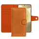 삼성 갤럭시 S24+ 가죽 지갑 케이스 - Mandarine vintage ( Pantone #d47231 ) 