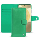 Capa de couro para carteira Samsung Galaxy S24+ - Menthe vintage ( Pantone #37b375 ) 