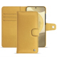Samsung Galaxy S24+ leather wallet case - Or Maïa ( Pantone 871C ) 