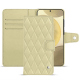 Funda de piel para cartera Samsung Galaxy S24+ - Beige - Couture ( Nappa - Pantone #ceb888 ) 