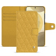 Capa de couro para carteira Samsung Galaxy S24+ - Mimosa - Couture ( Pantone #b39437 ) 