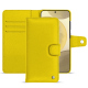 Étui portefeuille cuir Samsung Galaxy S24+ - Jaune fluo ( Pantone #c9ff57 ) 