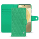 Capa de couro para carteira Samsung Galaxy S24+ - Menthe vintage - Couture ( Pantone #37b375 ) 