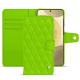Capa de couro para carteira Samsung Galaxy S24+ - Vert fluo - Couture ( Pantone #00ab5f ) 