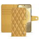 Capa de couro para carteira Samsung Galaxy S24+ - Or Maïa - Couture ( Pantone 871C ) 