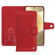 삼성 갤럭시 S24+ 가죽 지갑 케이스 - Rouge troupelenc ( Pantone #AB191A )
