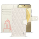 Funda de piel para cartera Samsung Galaxy S24+ - Blanc escumo - Couture ( Pantone #D6D6D1 )