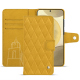Funda de piel para cartera Samsung Galaxy S24+ - Jaune soulèu - Couture ( Pantone #F3B934 )