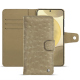 Samsung Galaxy S24+ leather wallet case - Autruche desert ( Pantone #A39382 ) 