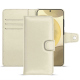 Samsung Galaxy S24+ leather wallet case - Blanc PU ( White ) 