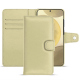 サムスンギャラクシーS24レザーウォレットケース - Beige PU ( Pantone #ceb888 ) 