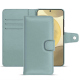 Samsung Galaxy S24+ leather wallet case - Bleu Ciel PU ( Pantone #abcae9 )