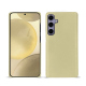 Capa em pele Samsung Galaxy S24+ - Beige ( Nappa - Pantone #ceb888 ) 