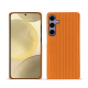 硬质真皮保护套 Samsung Galaxy S24+ - Abaca arancio ( Pantone #d77540 )