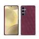 Samsung Galaxy S24+ leather cover - Prune vintage - Couture ( Pantone #612434 ) 