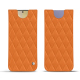 Capa em pele Samsung Galaxy S24+ - Orange - Couture ( Nappa - Pantone #ff9351 ) 