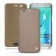 Samsung Galaxy S6 Edge Plus leather case - Taupe vintage ( Pantone 7530C ) 