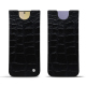 Capa em pele Samsung Galaxy S24+ - Crocodile nero ( Noir / Black) 