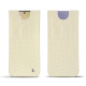 Pochette cuir Samsung Galaxy S24+ - Crocodile milk ( Pantone #d6d2c4 ) 