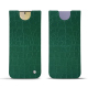 Samsung Galaxy S24+ leather pouch - Crocodile pino ( Pantone #173F35 ) 