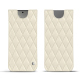 レザーケース Samsung Galaxy S24 - Blanc - Couture ( Nappa - White ) 