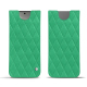 Pochette cuir Samsung Galaxy S24 - Menthe vintage - Couture ( Pantone #37b375 ) 